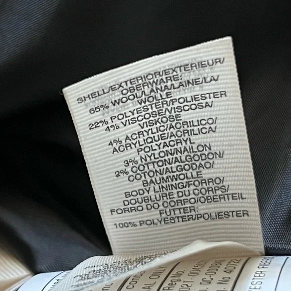 RACHEL Rachel Roy Black Wool Blend Trench Coat with Fur Trim - Picture 6 of 11